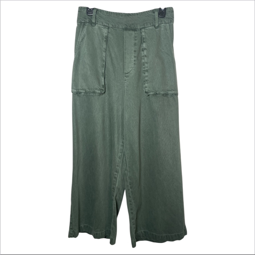 Young Fabulous & Broke Wide Leg Cropped Pull On Pants Tencel Cotton Sz Large